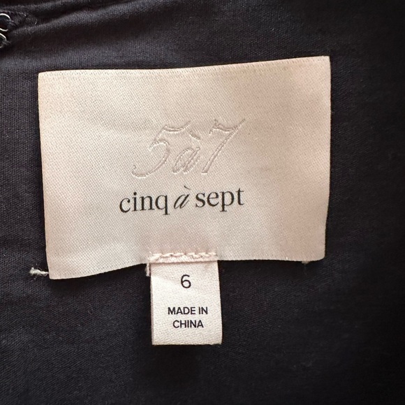 Cinq à Sept 5a7 Sawyer Cotton Blend Mini Dress Navy - Picture 7 of 9